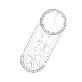Maxbell Maxbell Geometric Ruler Math Teaching Draft Ruler for School Office Supplies Student