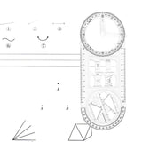 Maxbell Maxbell Geometric Ruler Math Teaching Draft Ruler for School Office Supplies Student