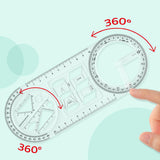 Maxbell Maxbell Geometric Ruler Math Teaching Draft Ruler for School Office Supplies Student