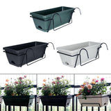 Maxbell 2xBalcony Railing Planter Ornament Window Box Planter for Farmhouse Deck Porch dark green