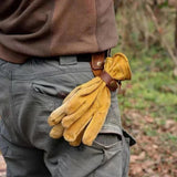 Maxbell Maxbell PU Leather Gloves Holder Work Gloves Safely Buckle for Camping Boating Hiking