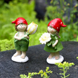 Maxbell 2x Fairy Statue Garden Decoration Fairy Sculpture for Garden Balcony Outdoor