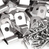 Maxbell 100Pcs Fence Wire Clamps Practical for Mount 12-16 Gauge Welded Wire to Wood