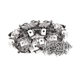 Maxbell 100Pcs Fence Wire Clamps Practical for Mount 12-16 Gauge Welded Wire to Wood