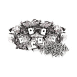 Maxbell 100Pcs Fence Wire Clamps Practical for Mount 12-16 Gauge Welded Wire to Wood