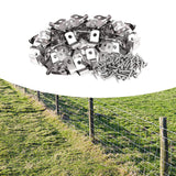 Maxbell 100Pcs Fence Wire Clamps Practical for Mount 12-16 Gauge Welded Wire to Wood