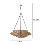 Maxbell Outdoor Hanging Bird Feeder Bird Bath Bird Food Holder for Yard Lawn Outside Golden