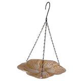 Maxbell Outdoor Hanging Bird Feeder Bird Bath Bird Food Holder for Yard Lawn Outside Golden