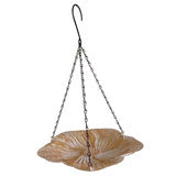 Maxbell Outdoor Hanging Bird Feeder Bird Bath Bird Food Holder for Yard Lawn Outside Golden