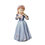Maxbell Maxbell Violin Girl Statue Rustic Tabletop Ornament for Fireplace Living Room Office Purple