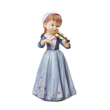 Maxbell Maxbell Violin Girl Statue Rustic Tabletop Ornament for Fireplace Living Room Office Purple