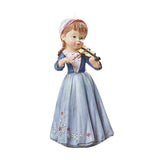 Maxbell Maxbell Violin Girl Statue Rustic Tabletop Ornament for Fireplace Living Room Office Purple