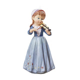 Maxbell Maxbell Violin Girl Statue Rustic Tabletop Ornament for Fireplace Living Room Office Purple