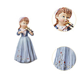 Maxbell Maxbell Violin Girl Statue Rustic Tabletop Ornament for Fireplace Living Room Office Purple