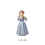 Maxbell Maxbell Violin Girl Statue Rustic Tabletop Ornament for Fireplace Living Room Office Purple