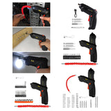 Maxbell Maxbell Electric Screwdriver 90° Rotation Cordless for Furniture Assembly Car Repair 6 Pieces