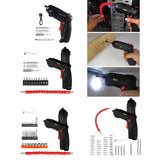 Maxbell Maxbell Electric Screwdriver 90° Rotation Cordless for Furniture Assembly Car Repair 6 Pieces