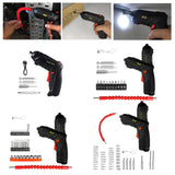 Maxbell Maxbell Electric Screwdriver 90° Rotation Cordless for Furniture Assembly Car Repair 6 Pieces