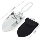 Maxbell Maxbell Folding Garden Trowel Cultivator Farm Handy Camping Shovel Small Hand Shovel Argent with Bag