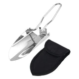 Maxbell Maxbell Folding Garden Trowel Cultivator Farm Handy Camping Shovel Small Hand Shovel Argent with Bag