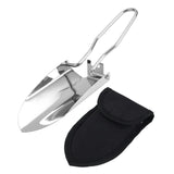 Maxbell Maxbell Folding Garden Trowel Cultivator Farm Handy Camping Shovel Small Hand Shovel Argent with Bag