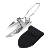Maxbell Maxbell Folding Garden Trowel Cultivator Farm Handy Camping Shovel Small Hand Shovel Argent with Bag