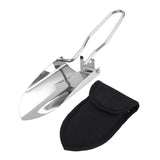Maxbell Maxbell Folding Garden Trowel Cultivator Farm Handy Camping Shovel Small Hand Shovel Argent with Bag