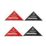 Maxbell Maxbell Aluminum Alloy Carpenter Square Triangle Ruler for Roofing Machinist Framing Metric red