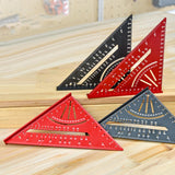 Maxbell Maxbell Aluminum Alloy Carpenter Square Triangle Ruler for Roofing Machinist Framing Metric red