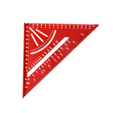 Maxbell Maxbell Aluminum Alloy Carpenter Square Triangle Ruler for Roofing Machinist Framing Metric red