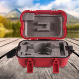 Maxbell Surveying Instrument Box Sturdy Level Carrying Case for Theodolite Prism Set Red