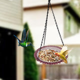 Maxbell Bird Feeder Practical Bird Watching Gifts Bird Bath for Backyard Outdoor Home Purple