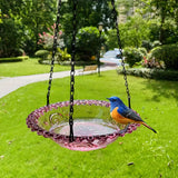 Maxbell Bird Feeder Practical Bird Watching Gifts Bird Bath for Backyard Outdoor Home Purple