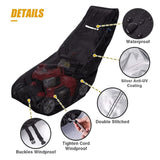 Maxbell Outdoor Lawn Mower Cover Oxford Cloth with Drawstring and Buckles Waterproof