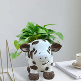 Maxbell Maxbell Cow Planter Flower Vase Desk Statue Bonsai Pot for Bedroom Gift Drawing Room