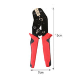 Maxbell Maxbell Ratcheting Wire Crimper 0.08-1.0mm2 Heavy Duty Professional Ergonomic Handle Red Black Handle