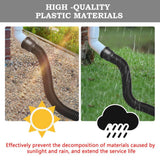 Maxbell 2xRain Gutter Downspout Extension 18.5-59inch Diverter for Rainwater Drainage