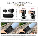 Maxbell 2xRain Gutter Downspout Extension 18.5-59inch Diverter for Rainwater Drainage