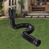 Maxbell 2xRain Gutter Downspout Extension 18.5-59inch Diverter for Rainwater Drainage
