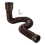 Maxbell 2xRain Gutter Downspout Extension 18.5-59inch Diverter for Rainwater Drainage