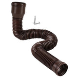 Maxbell 2xRain Gutter Downspout Extension 18.5-59inch Diverter for Rainwater Drainage