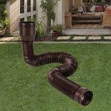 Maxbell 2xRain Gutter Downspout Extension 18.5-59inch Diverter for Rainwater Drainage