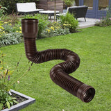 Maxbell 2xRain Gutter Downspout Extension 18.5-59inch Diverter for Rainwater Drainage