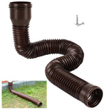 Maxbell 2xRain Gutter Downspout Extension 18.5-59inch Diverter for Rainwater Drainage