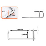 Maxbell Maxbell Woodworking Bar Clamp Steel Bar Clamp for Welding Metal Working DIY Projects 200x120mm Thick Bar