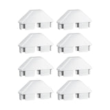 Maxbell 8Pcs Picket Fence Caps PVC Protection Fence Parts for Garden Fencing Outdoor