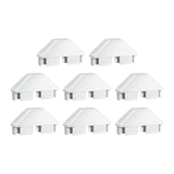 Maxbell 8Pcs Picket Fence Caps PVC Protection Fence Parts for Garden Fencing Outdoor