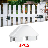 Maxbell 8Pcs Picket Fence Caps PVC Protection Fence Parts for Garden Fencing Outdoor