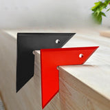 Maxbell Right Angle Ruler Table Saw Angle Ruler Aluminum Alloy Sturdy Triangle Ruler Black
