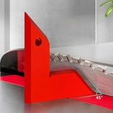 Maxbell Right Angle Ruler Table Saw Angle Ruler Aluminum Alloy Sturdy Triangle Ruler Red